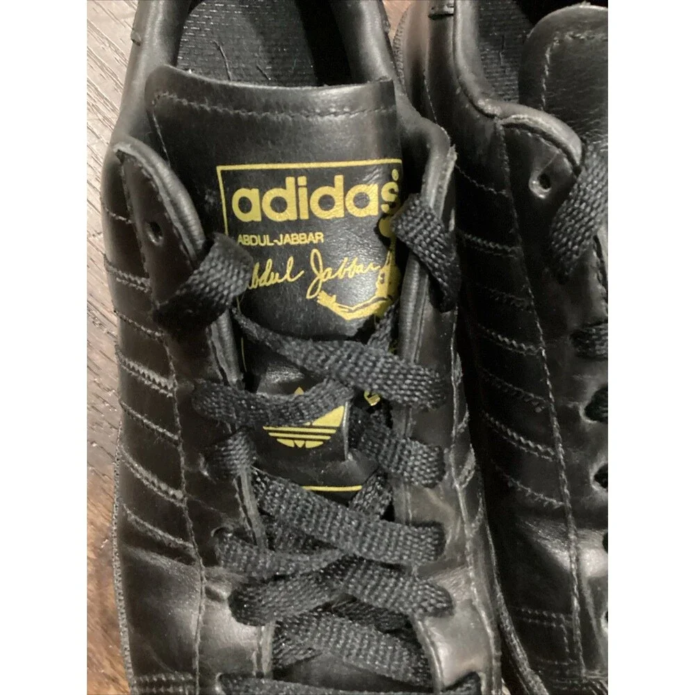 Kareem Abdul Jabbar adidas shoes men size 7 Low Top Black On Black 2005 ~ 117038